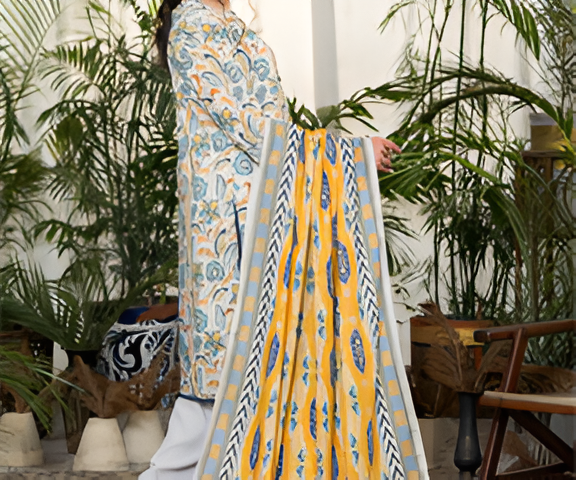 Dabiha Doriya Luxury 3-Piece Digital Printed Lawn Suit - P-06
