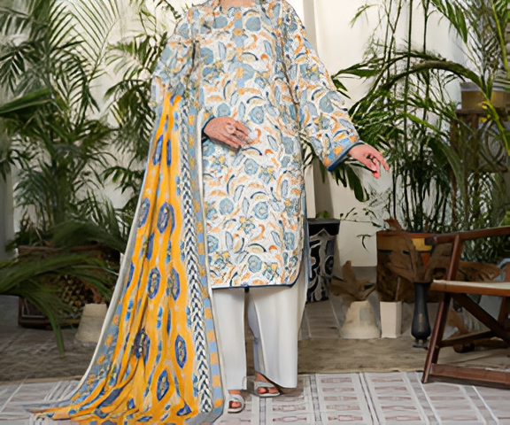 Dabiha Doriya Luxury 3-Piece Digital Printed Lawn Suit - P-06