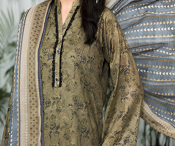 Dabiha Doriya Luxury 3-Piece Digital Printed Lawn Suit - P-10