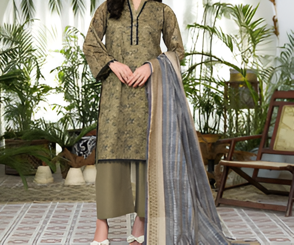 Dabiha Doriya Luxury 3-Piece Digital Printed Lawn Suit - P-10