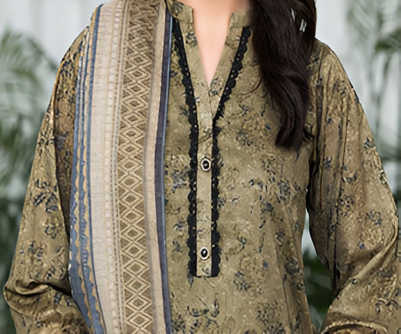 Dabiha Doriya Luxury 3-Piece Digital Printed Lawn Suit - P-10