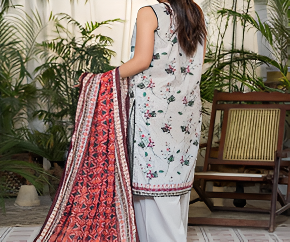 Dabiha Doriya Luxury 3-Piece Digital Printed Lawn Suit - P-12