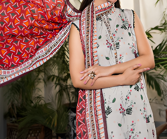 Dabiha Doriya Luxury 3-Piece Digital Printed Lawn Suit - P-12