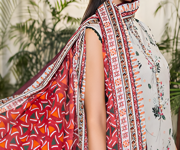 Dabiha Doriya Luxury 3-Piece Digital Printed Lawn Suit - P-12